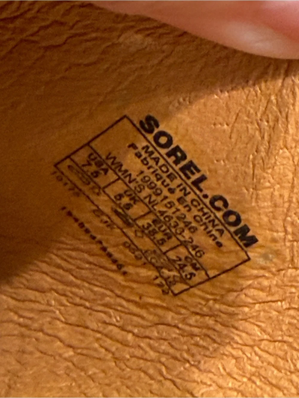 Sorel tan leather